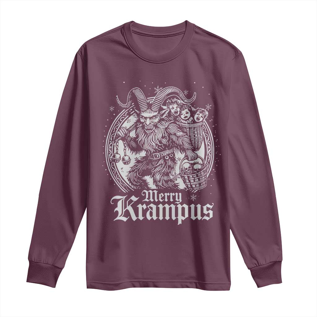 Christmas Krampus Long Sleeve Shirt Merry Krampus Norse Pagan Yule Horror Xmas - Wonder Print Shop