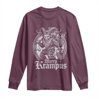 Christmas Krampus Long Sleeve Shirt Merry Krampus Norse Pagan Yule Horror Xmas - Wonder Print Shop