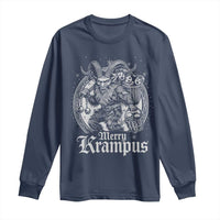 Christmas Krampus Long Sleeve Shirt Merry Krampus Norse Pagan Yule Horror Xmas - Wonder Print Shop