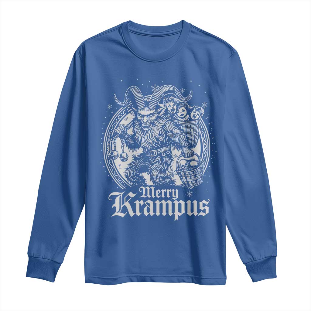 Christmas Krampus Long Sleeve Shirt Merry Krampus Norse Pagan Yule Horror Xmas - Wonder Print Shop