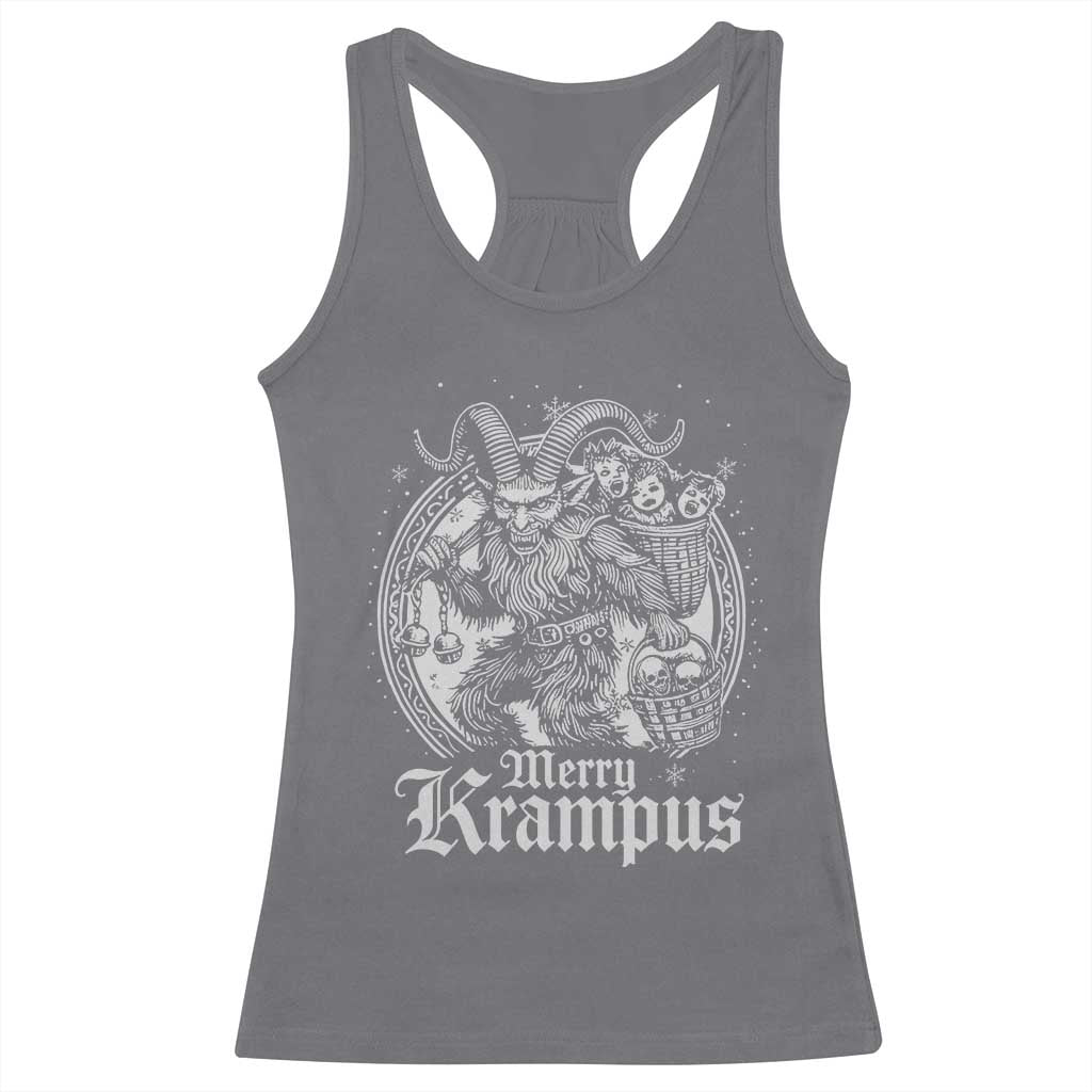 Christmas Krampus Racerback Tank Top Merry Krampus Norse Pagan Yule Horror Xmas - Wonder Print Shop