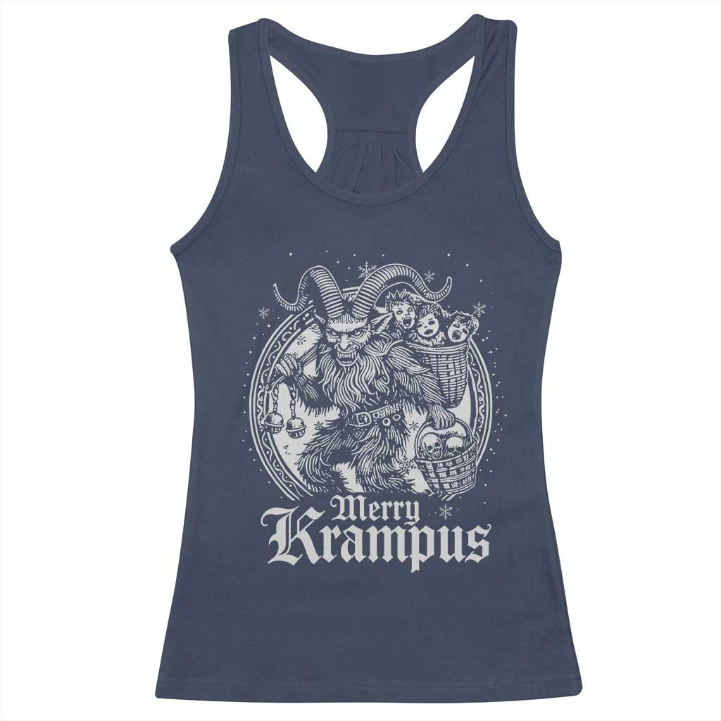 Christmas Krampus Racerback Tank Top Merry Krampus Norse Pagan Yule Horror Xmas - Wonder Print Shop