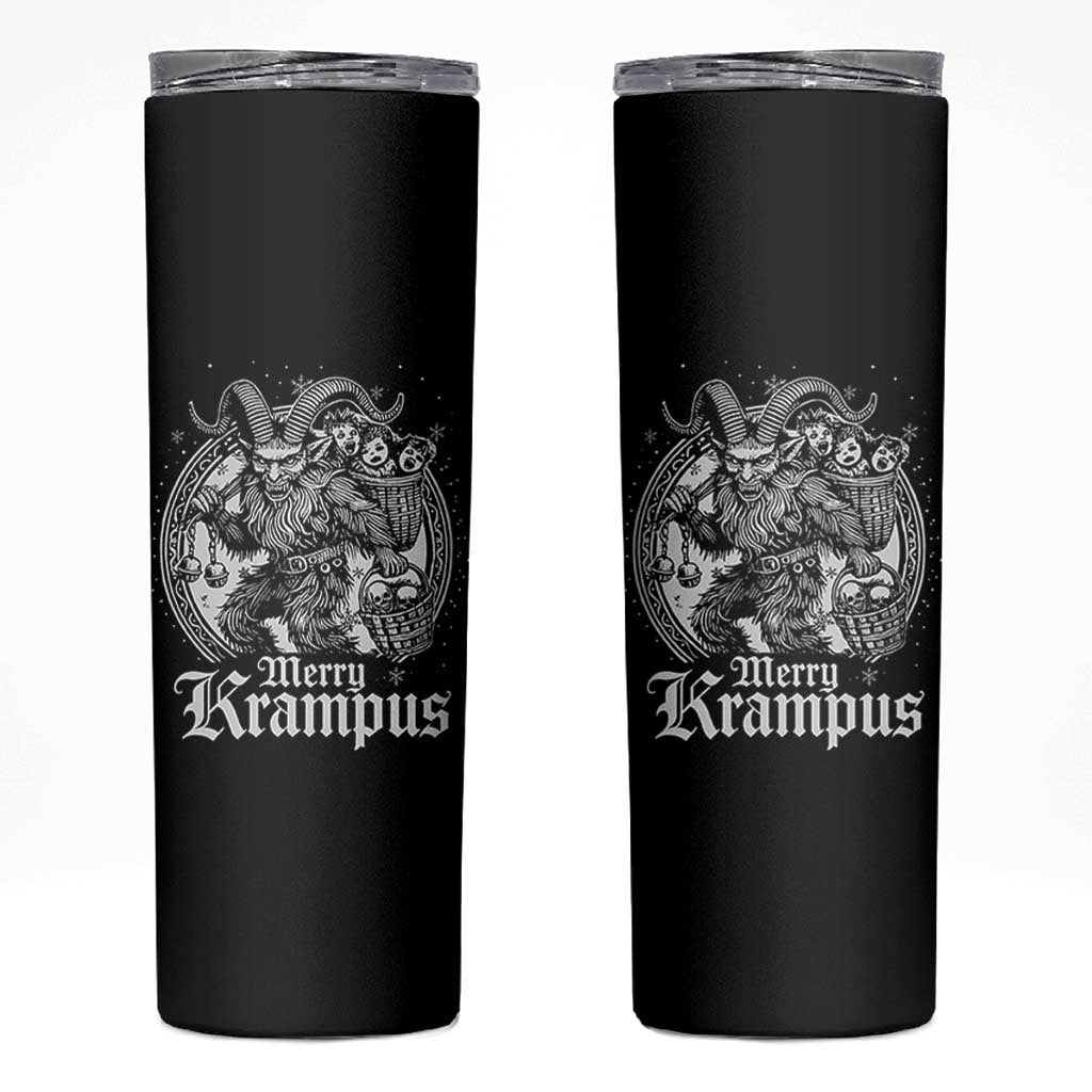 Christmas Krampus Skinny Tumbler Merry Krampus Norse Pagan Yule Horror Xmas - Wonder Print Shop