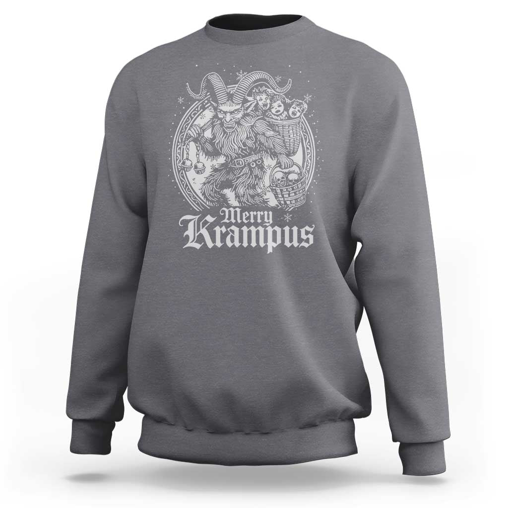 Christmas Krampus Sweatshirt Merry Krampus Norse Pagan Yule Horror Xmas - Wonder Print Shop