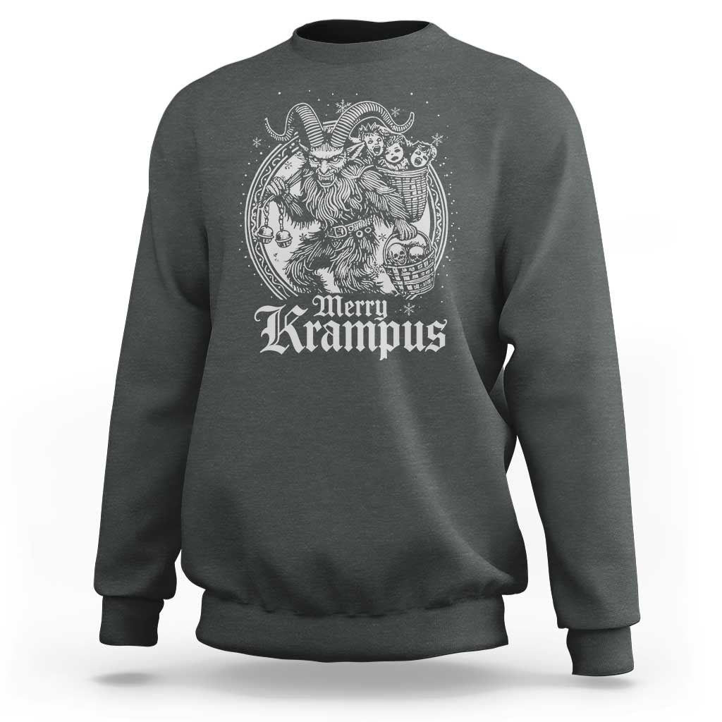 Christmas Krampus Sweatshirt Merry Krampus Norse Pagan Yule Horror Xmas - Wonder Print Shop