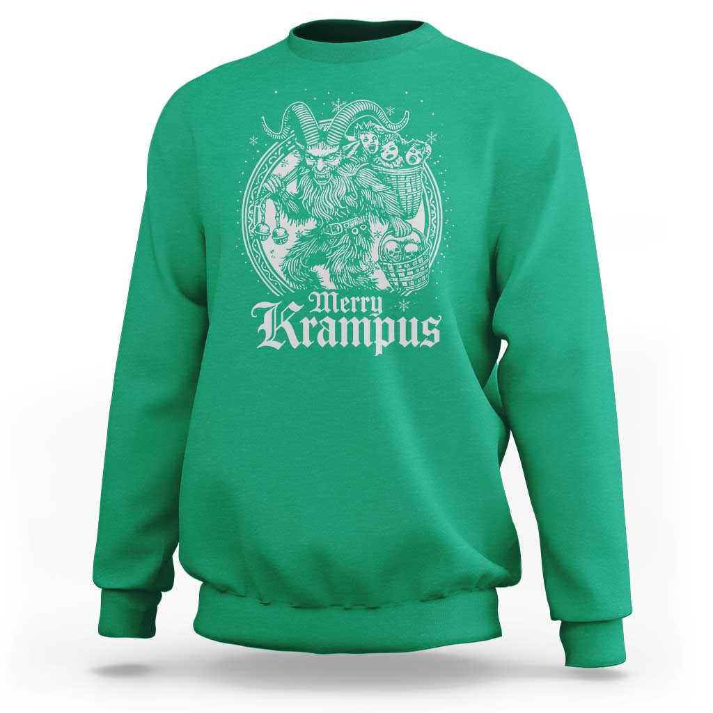 Christmas Krampus Sweatshirt Merry Krampus Norse Pagan Yule Horror Xmas - Wonder Print Shop