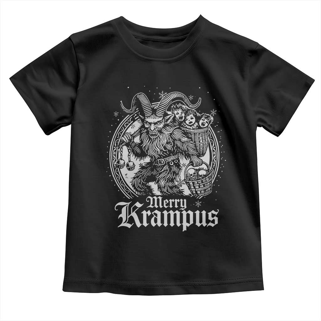 Christmas Krampus Toddler T Shirt Merry Krampus Norse Pagan Yule Horror Xmas - Wonder Print Shop