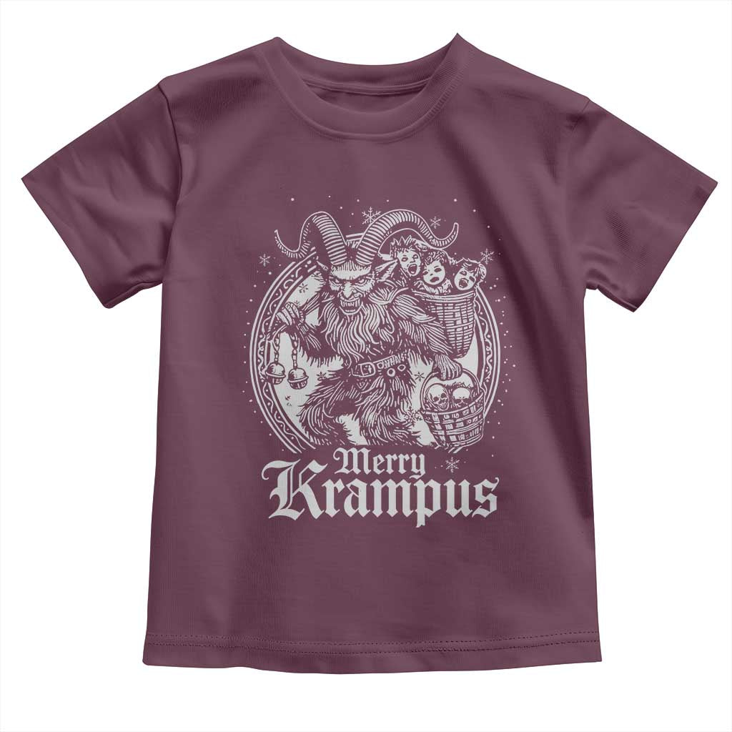 Christmas Krampus Toddler T Shirt Merry Krampus Norse Pagan Yule Horror Xmas - Wonder Print Shop
