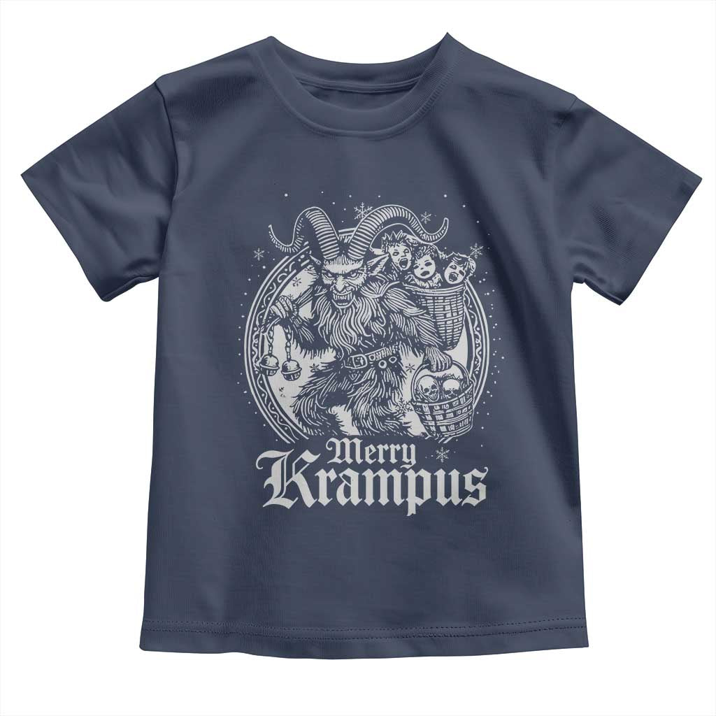 Christmas Krampus Toddler T Shirt Merry Krampus Norse Pagan Yule Horror Xmas - Wonder Print Shop