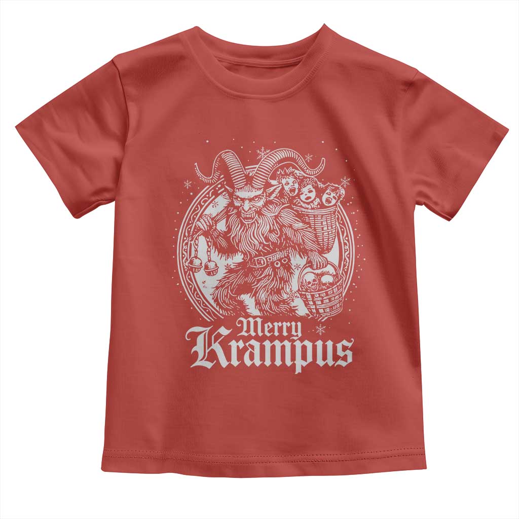 Christmas Krampus Toddler T Shirt Merry Krampus Norse Pagan Yule Horror Xmas - Wonder Print Shop