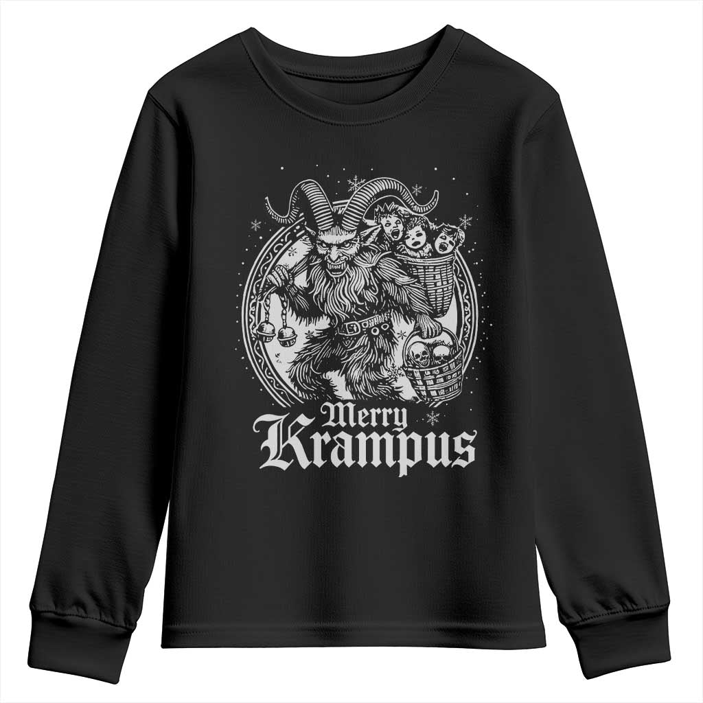 Christmas Krampus Youth Sweatshirt Merry Krampus Norse Pagan Yule Horror Xmas - Wonder Print Shop