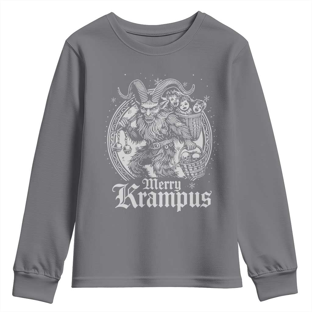 Christmas Krampus Youth Sweatshirt Merry Krampus Norse Pagan Yule Horror Xmas - Wonder Print Shop