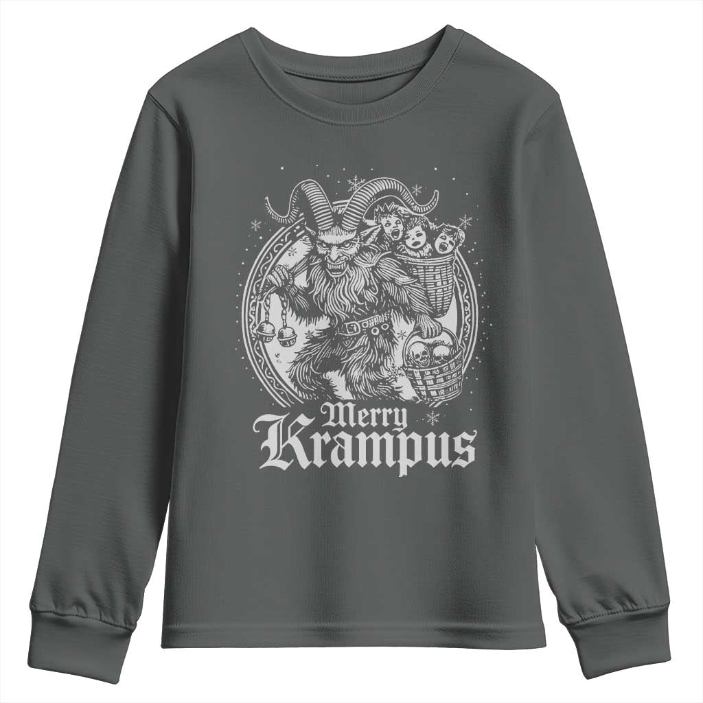 Christmas Krampus Youth Sweatshirt Merry Krampus Norse Pagan Yule Horror Xmas - Wonder Print Shop