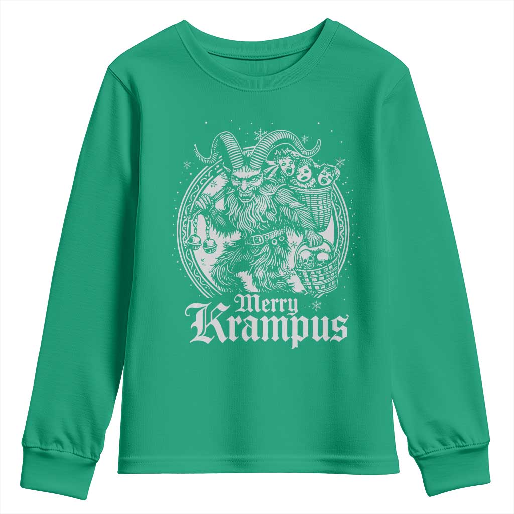 Christmas Krampus Youth Sweatshirt Merry Krampus Norse Pagan Yule Horror Xmas - Wonder Print Shop