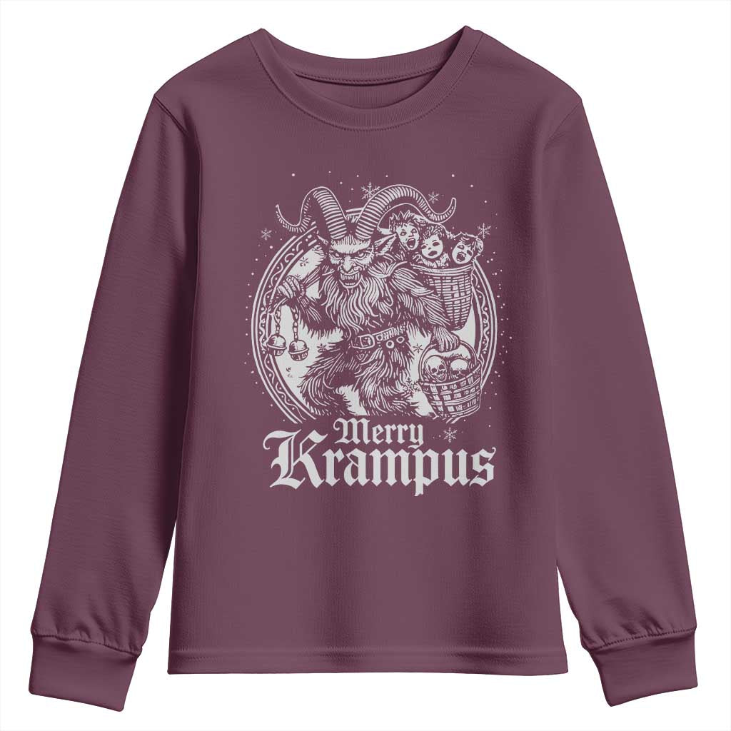 Christmas Krampus Youth Sweatshirt Merry Krampus Norse Pagan Yule Horror Xmas - Wonder Print Shop
