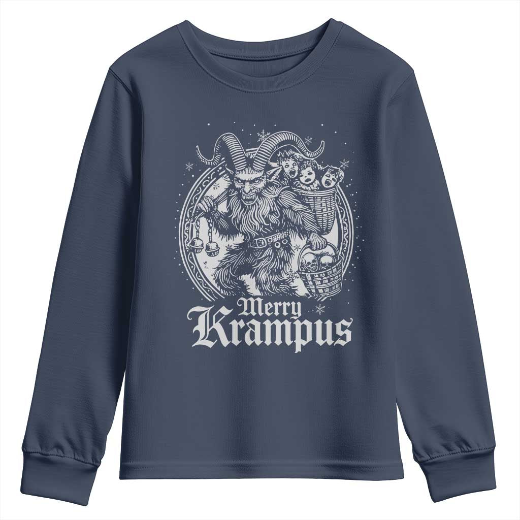 Christmas Krampus Youth Sweatshirt Merry Krampus Norse Pagan Yule Horror Xmas - Wonder Print Shop