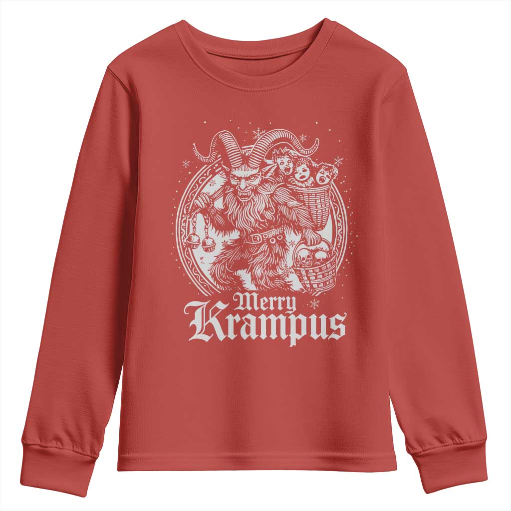 Christmas Krampus Youth Sweatshirt Merry Krampus Norse Pagan Yule Horror Xmas - Wonder Print Shop