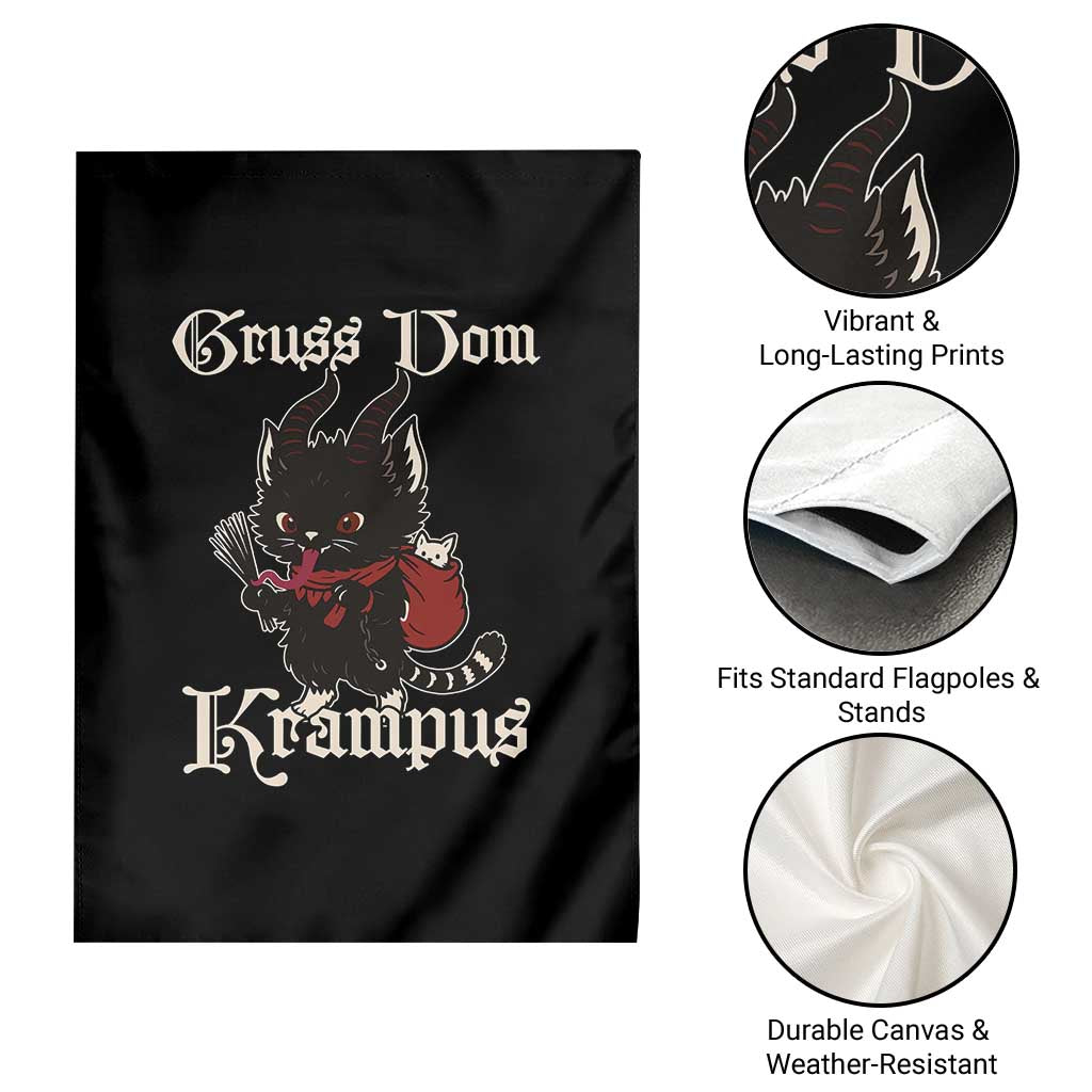 Christmas Krampus Cat Garden Flag Gruss Vom Krampus Pagan Yule Xmas - Wonder Print Shop