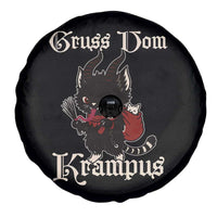 Christmas Krampus Cat Spare Tire Cover Gruss Vom Krampus Pagan Yule Xmas - Wonder Print Shop