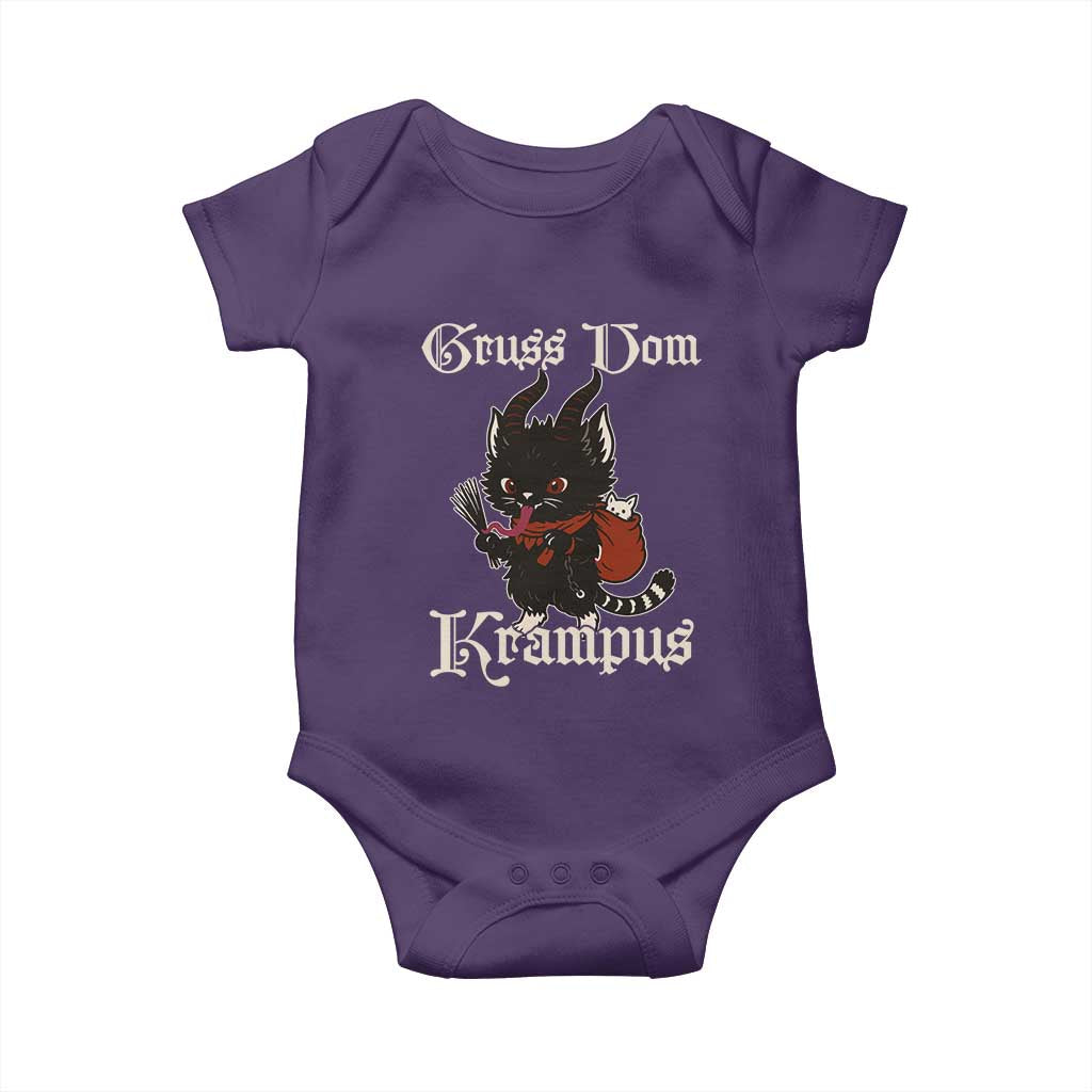 Christmas Krampus Cat Baby Onesie Gruss Vom Krampus Pagan Yule Xmas - Wonder Print Shop