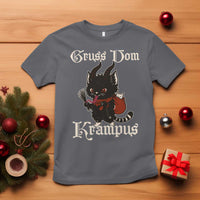 Christmas Krampus Cat T Shirt Gruss Vom Krampus Pagan Yule Xmas - Wonder Print Shop