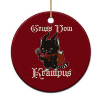 Christmas Krampus Cat Ceramic Ornament Gruss Vom Krampus Pagan Yule Xmas - Wonder Print Shop