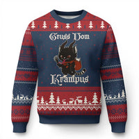 Xmas Krampus Cat Ugly Christmas Sweater Gruss Vom Krampus Pagan Yule Xmas - Wonder Print Shop