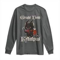 Christmas Krampus Cat Long Sleeve Shirt Gruss Vom Krampus Pagan Yule Xmas - Wonder Print Shop