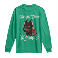 Christmas Krampus Cat Long Sleeve Shirt Gruss Vom Krampus Pagan Yule Xmas - Wonder Print Shop