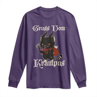 Christmas Krampus Cat Long Sleeve Shirt Gruss Vom Krampus Pagan Yule Xmas - Wonder Print Shop