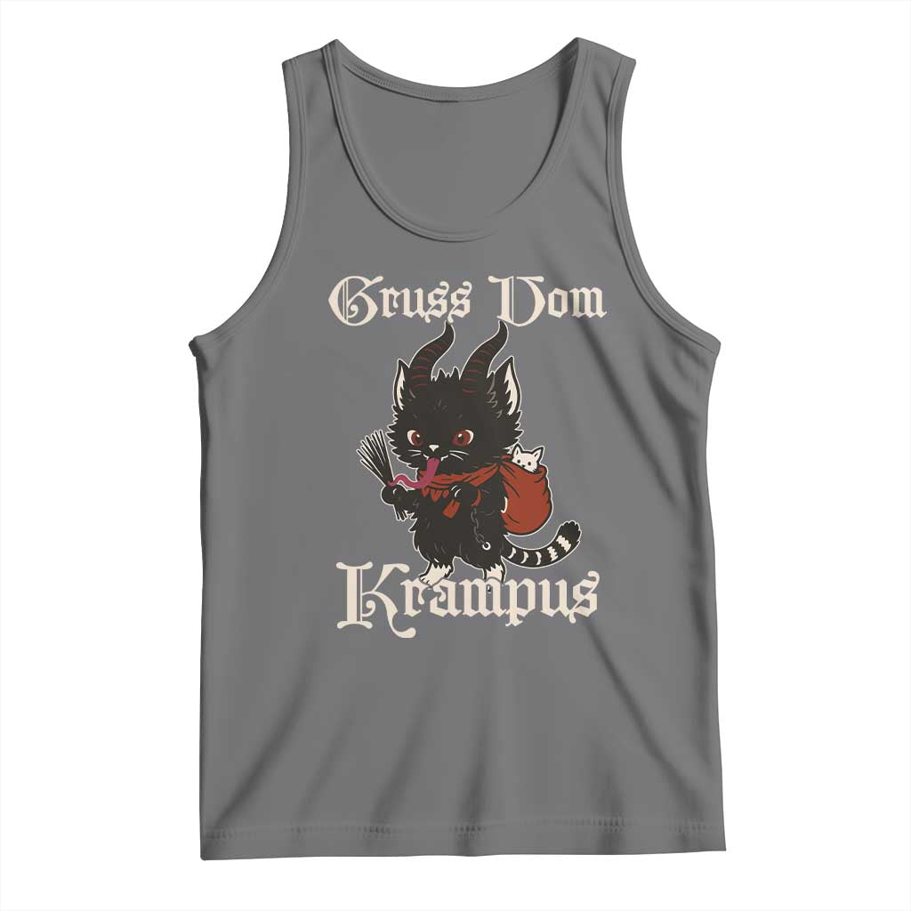 Christmas Krampus Cat Tank Top Gruss Vom Krampus Pagan Yule Xmas - Wonder Print Shop