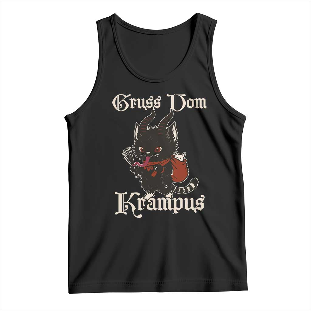 Christmas Krampus Cat Tank Top Gruss Vom Krampus Pagan Yule Xmas - Wonder Print Shop