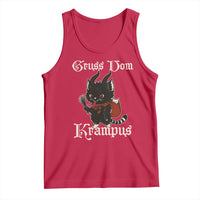 Christmas Krampus Cat Tank Top Gruss Vom Krampus Pagan Yule Xmas - Wonder Print Shop