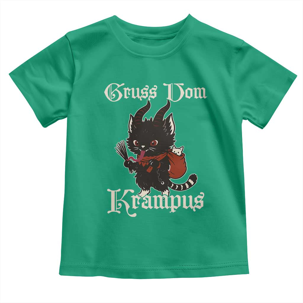 Christmas Krampus Cat Toddler T Shirt Gruss Vom Krampus Pagan Yule Xmas - Wonder Print Shop
