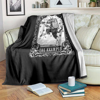 Christmas Krampus Throw Blanket Pagan Yule Nordic Xmas Krampus Evil Tarot Card - Wonder Print Shop