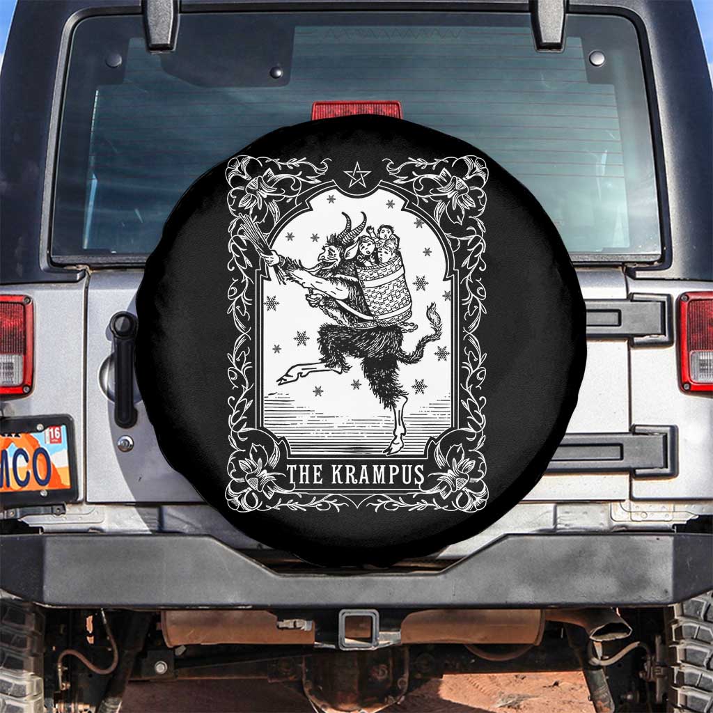 Christmas Krampus Spare Tire Cover Pagan Yule Nordic Xmas Krampus Evil Tarot Card - Wonder Print Shop