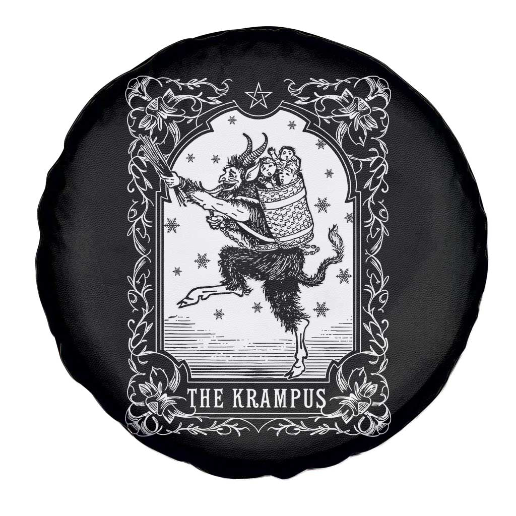 Christmas Krampus Spare Tire Cover Pagan Yule Nordic Xmas Krampus Evil Tarot Card - Wonder Print Shop