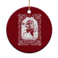 Christmas Krampus Ceramic Ornament Pagan Yule Nordic Xmas Krampus Evil Tarot Card - Wonder Print Shop