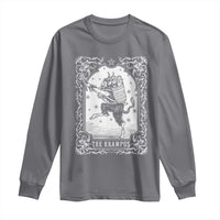 Christmas Krampus Long Sleeve Shirt Pagan Yule Nordic Xmas Krampus Evil Tarot Card - Wonder Print Shop