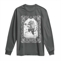 Christmas Krampus Long Sleeve Shirt Pagan Yule Nordic Xmas Krampus Evil Tarot Card - Wonder Print Shop