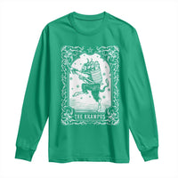 Christmas Krampus Long Sleeve Shirt Pagan Yule Nordic Xmas Krampus Evil Tarot Card - Wonder Print Shop