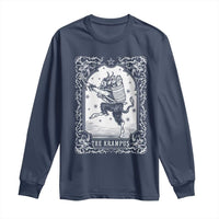 Christmas Krampus Long Sleeve Shirt Pagan Yule Nordic Xmas Krampus Evil Tarot Card - Wonder Print Shop