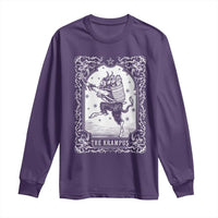 Christmas Krampus Long Sleeve Shirt Pagan Yule Nordic Xmas Krampus Evil Tarot Card - Wonder Print Shop