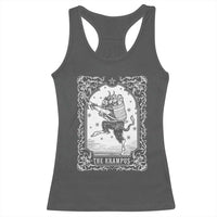 Christmas Krampus Racerback Tank Top Pagan Yule Nordic Xmas Krampus Evil Tarot Card - Wonder Print Shop
