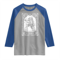 Christmas Krampus Raglan Shirt Pagan Yule Nordic Xmas Krampus Evil Tarot Card - Wonder Print Shop
