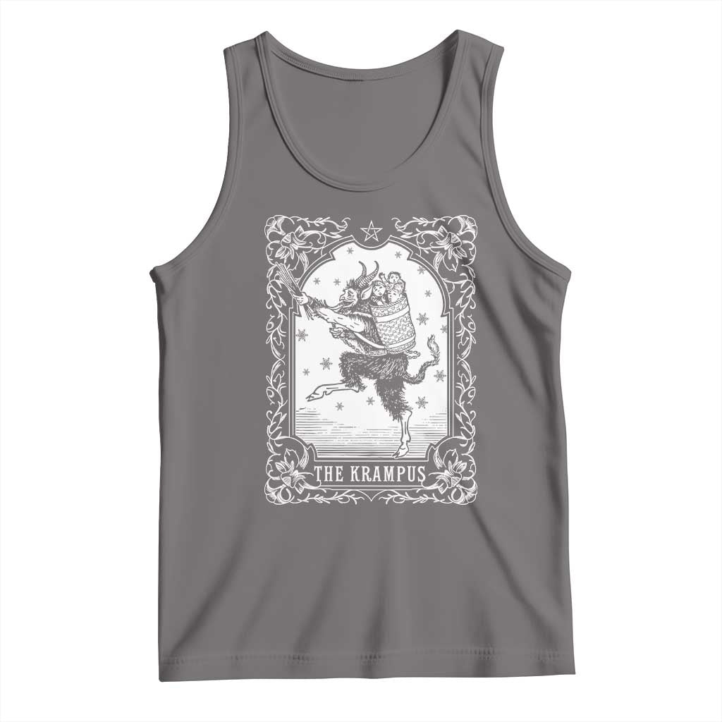 Christmas Krampus Tank Top Pagan Yule Nordic Xmas Krampus Evil Tarot Card - Wonder Print Shop