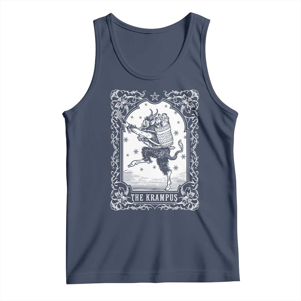 Christmas Krampus Tank Top Pagan Yule Nordic Xmas Krampus Evil Tarot Card - Wonder Print Shop