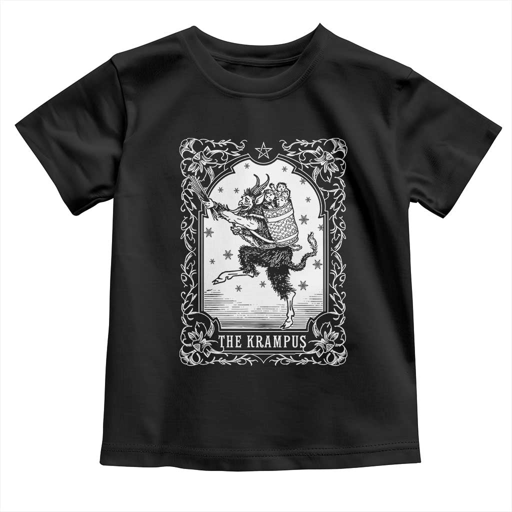 Christmas Krampus Toddler T Shirt Pagan Yule Nordic Xmas Krampus Evil Tarot Card - Wonder Print Shop