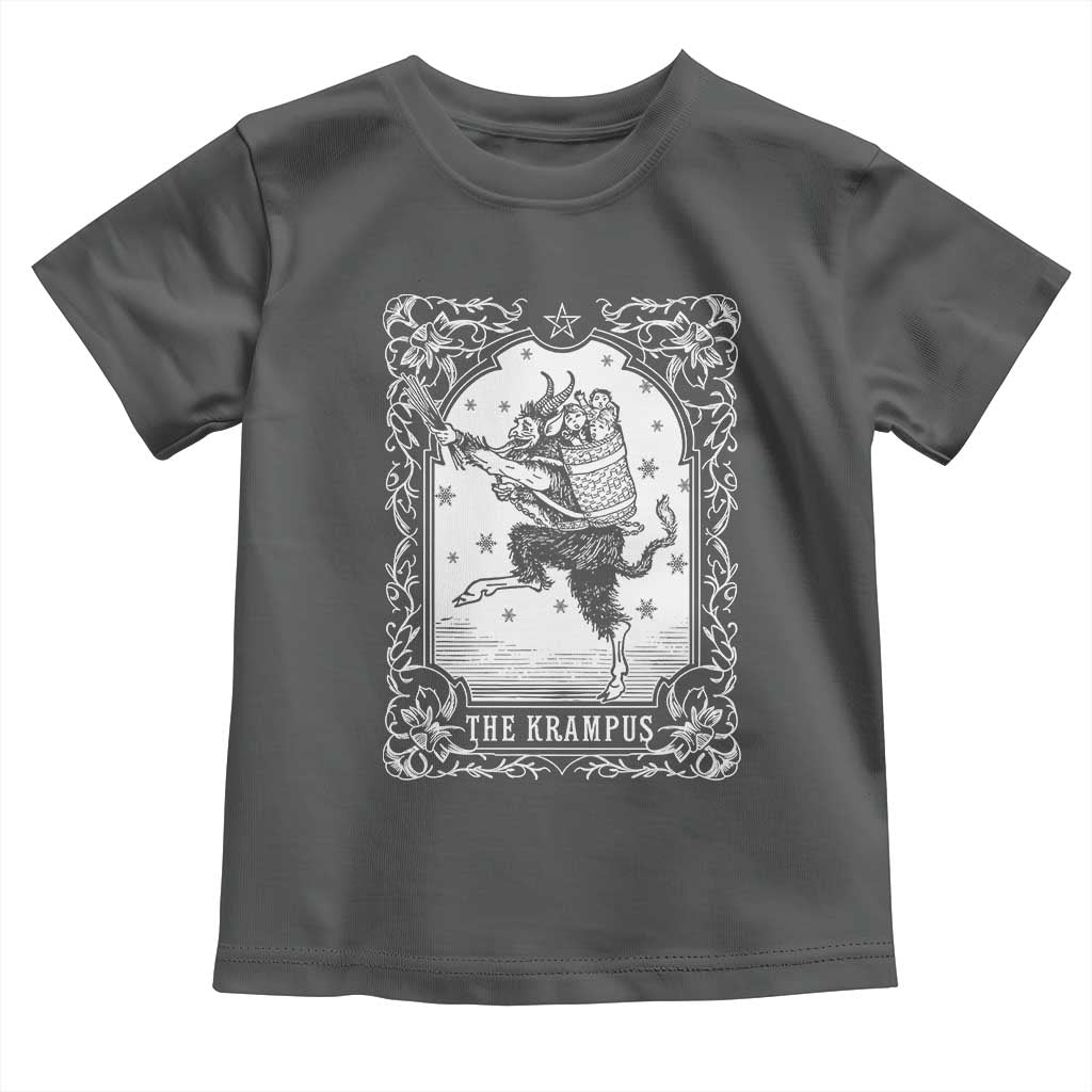 Christmas Krampus Toddler T Shirt Pagan Yule Nordic Xmas Krampus Evil Tarot Card - Wonder Print Shop