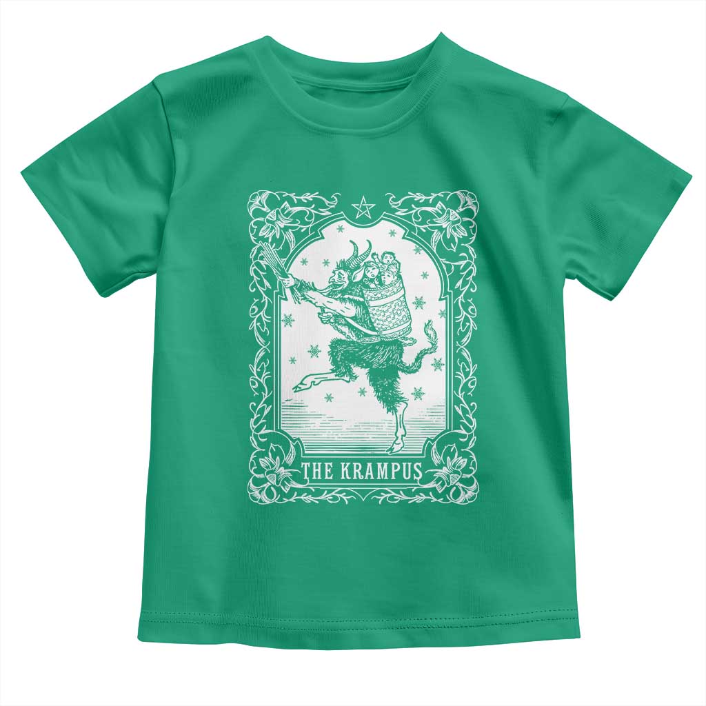 Christmas Krampus Toddler T Shirt Pagan Yule Nordic Xmas Krampus Evil Tarot Card - Wonder Print Shop